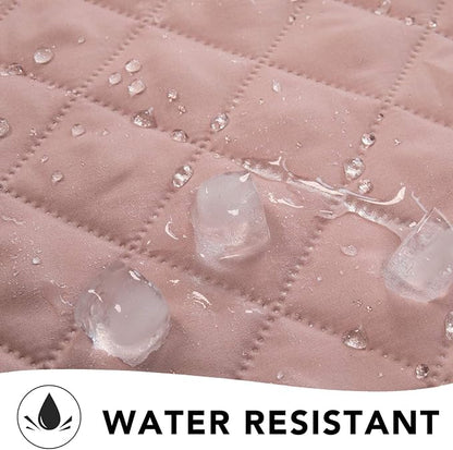 PureFit Reversible Quilted Couch Covers for Dogs Sofa Cover 4 Seater 88" | Pink/Beige, Water Resistant Couch Protector, Washable Pet Couch Cover with Non Slip and Elastic Straps For Kids