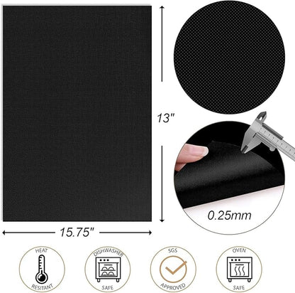 UBeesize 7 Pack Black Grill Mats for Outdoor Grill, Heavy Duty BBQ Grilling Matt & Oven Liners, Resuable, Easy to Clean, Works on Gas Charcoal Electric Grill, Smoker, Oven -15.75 x 13 Inch