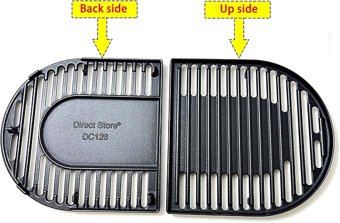 DC126 Cast Iron Grill Cooking Grates for Coleman Roadtrip Swaptop Grills LX LXE LXX, Non-Stick Grids Grates, 2 Pack