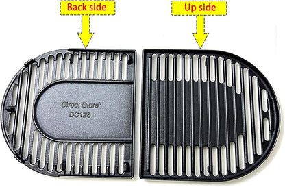 DC126 Cast Iron Grill Cooking Grates for Coleman Roadtrip Swaptop Grills LX LXE LXX, Non-Stick Grids Grates, 2 Pack