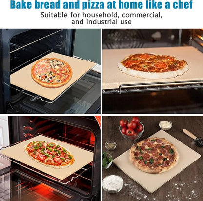 Extra Large Rectangular Pizza Stone 22" x 14",Baking Stone | Pizza,Grilling,baking Stone,22in Industrial Commercial Home Oven Stone,Ideal for Grilling Baking Several Pizzas Bread