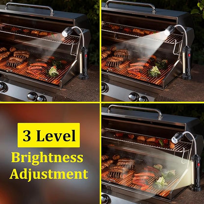 IMAGE Rechargeable Grill Lights Magnetic Grilling Gifts for Men Dad, Flexible Gooseneck BBQ Light Traeger Pit Boss Smoker Electric Grill Accessories 2 Packs (Rechargeable)