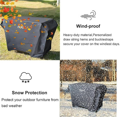 NUUK 20" x 42" Outdoor Grill Cart Prep Work Table Cover, Waterproof & UV Resistant Pizza Oven Stand Table Cover for Kitchen Island BBQ Worktable Protection