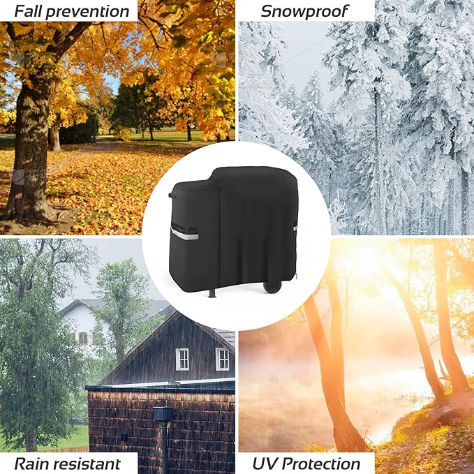 73700 Grill Cover for Pit Boss 700FB, Classic 700, Lexington 500 and Lexington 540, Pit Boss 400FB, Waterproof 600D Barbecue BBQ Grillcover for Pitboss PB500LX1,Fabric BBQ Grill Cover with Handle