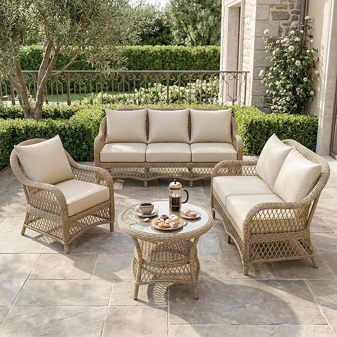 Outdoor Chaise Lounge Chair Cushion (Cream, 24" x 24" x 5")