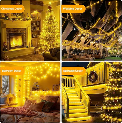 OGORI 262FT 1000LED Fairy Lights Outdoor, Warm White Fairy String Lights 8 Modes Remote & Timer, IP67 Waterproof Fairy Tree Lights for Bedroom, Wedding, DIY, Centerpiece, Christmas Decorations