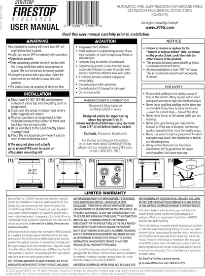 Rangehood® Fire Suppressor – Automatic StoveTop Fire Suppressor for Residential Kitchen Safety – Easy to Install, Direct Flame-Activated, Non-Toxic Fire Suppression System (1 Pair)