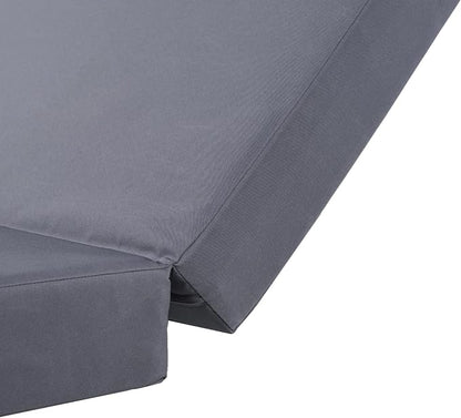 Christopher Knight Home Replacement Chaise Lounge Cushion 76.75 Inch Outdoor Recliner Pad with 4 Inch Foam Cationic Dyeable Polyester Fabric Water-Resistant Patio, Cushion Only, Dark Grey