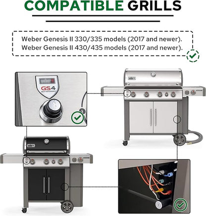 67532 & 67533 Universal Igniter Kit for Weber GS4 Genesis II 330/335 & 430/435 Part, 6-Outlet Ignition System for Weber Genesis II GS4 Grill Part, as E/S-330 335 430 435 Grill Starter Replacement Part