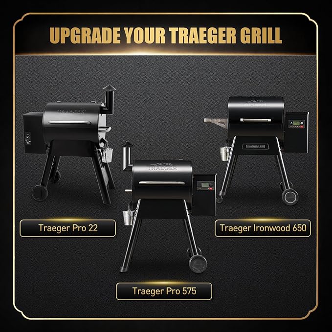 QuliMetal Foldable Front Shelf for Traeger Pro 22, Pro 575 and Ironwood 650, 24.65" Grill Front Table, BBQ Prep Shelf Accessory, Quality Steel Front Shelf