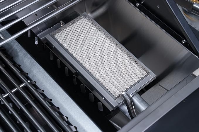 BBQ Infrared Searing Burner Stainless Steel Ceramic Gas Burner (Square 9.8x4.5 inch)