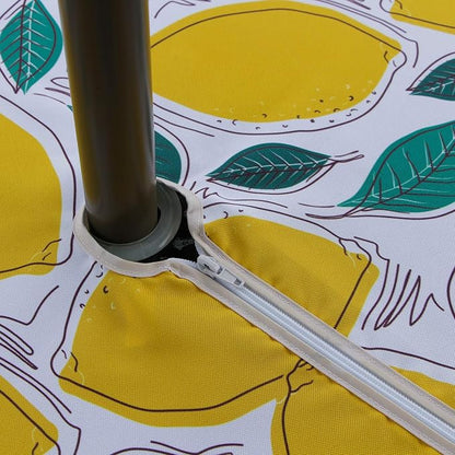 EHouseHome Outdoor and Indoor 60inch Round Tablecloth with Umbrella Hole and Zipper, Waterproof Zippered Patio Table Cloths, Spring/Summer Table Covers for Backyard Circular Table/BBQs/Picnic