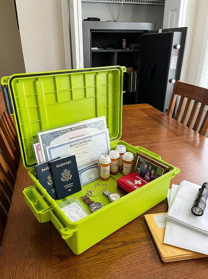 MTM Emergency Box Storage Case for Emergency Kits, First Aid, Survival Gear, Tools & Home Supplies, Emergency Essentials, Water Resistant O-Ring, Lockable & Durable, Made in USA