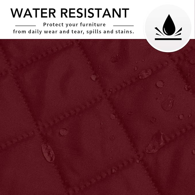 Easy-Going Reversible L-Shape Sectional Couch Cover, Small, Christmas Red | Soft Sofa Slipcover For Dogs, Fits Left/Right Chaise Lounge Protector, Water Resistant Mat For Living Room