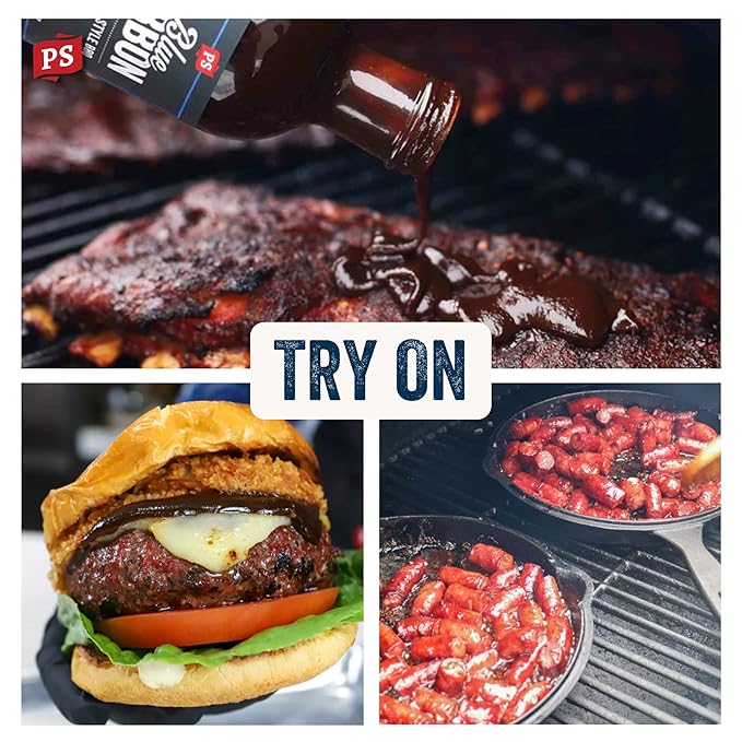 PS Seasoning Blue Ribbon Competition Style BBQ Sauce - All-Purpose Sauce for Grilling, Glazing, Marinating, Basting, Dipping - Great for Spare Ribs, Burnt Ends, BBQ Chicken, Beans, and more