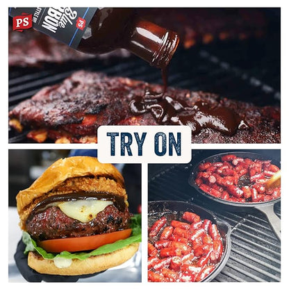 PS Seasoning Blue Ribbon Competition Style BBQ Sauce - All-Purpose Sauce for Grilling, Glazing, Marinating, Basting, Dipping - Great for Spare Ribs, Burnt Ends, BBQ Chicken, Beans, and more