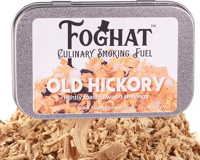 Cocktail Smoker Wood Chips - 4oz Old Hickory Shavings for Smoker, Whiskey & Drink Infuser Kit - Culinary Wood Smoking Chips for Hand Held Food Smoke Gun