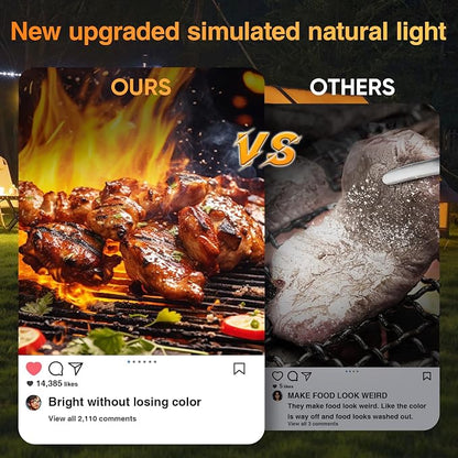 Magnetic Grill Lights for Outdoor BBQ - 2 Pack Grilling Gifts for Men Him | Bright for Night BBQ, Smoker Accessories, Strong Magnetic Base, Flexible Gooseneck, Waterproof Outdoor Use, Cooking Gadgets