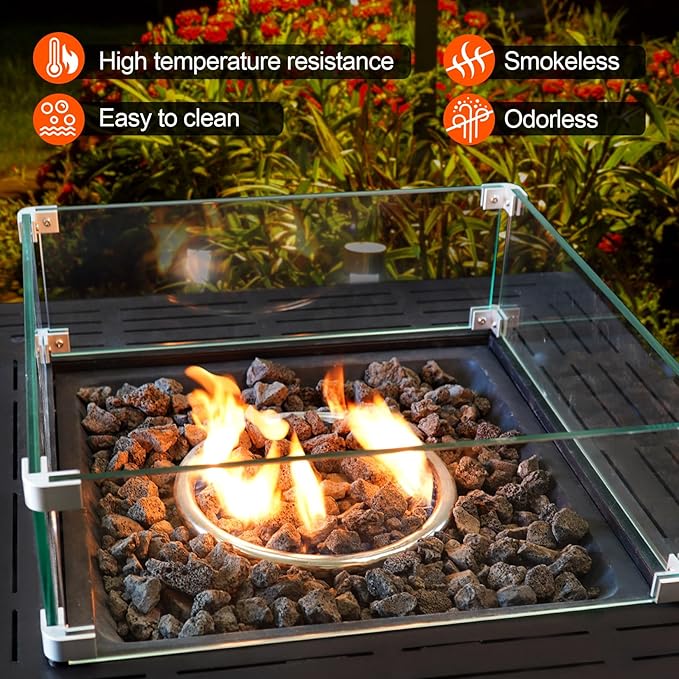 GasSaf 10 Pounds Black Lava Rocks for Fire Pit, Fireplace, Gas Fire Tables, Gas Log Set, Decorative Landscaping Rocks for Indoor and Outdoor (0.8-1.2 Inch)