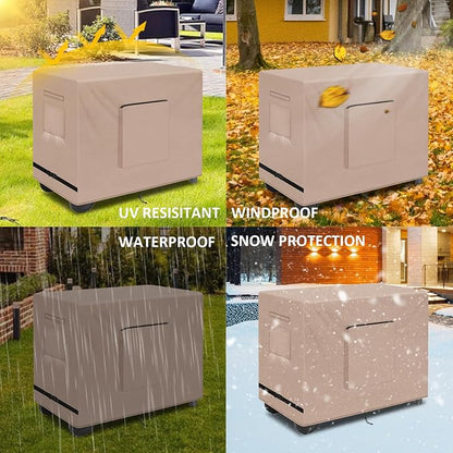 Kovshuiwe Outdoor Table Casing for 33.8 Inch Keter Unity XL Portable Outdoor Table, Bar Cart Cover for 33.8 inch Worktable, Waterproof Patio Dining Cart Cover-33.8" L x 17.3" W x 32" H, Khaki