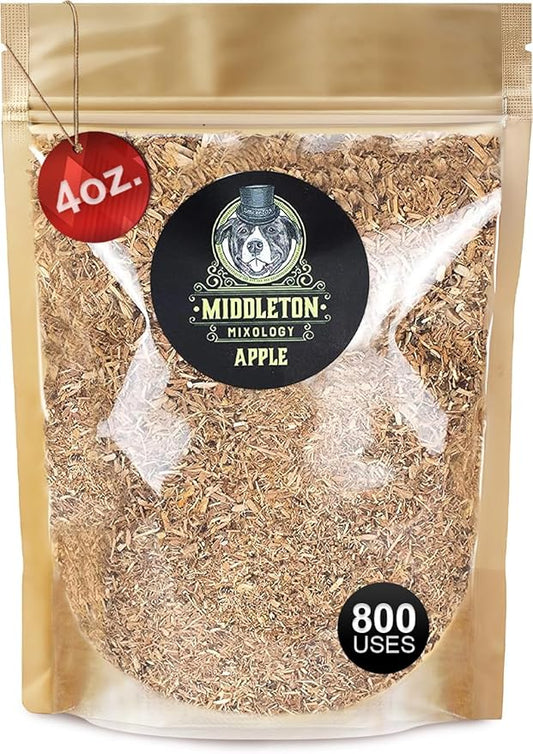 SmokeTop® 4oz Bag - Cocktail Smoker Chips for Old Fashioned Cocktails, Whiskey, & Bourbon - by Middleton Mixology Made in The USA (800 uses) (Apple)