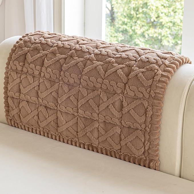 OstepDecor Couch Cover for Dogs, Washable Non Slip Sofa Cover for Pets | Soft Couch Covers for Sofa, Loveseat and Sectional, Furniture Protector Against Pet Hair & Dirt (35.4" x 35.4", Coffee)