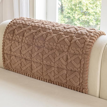 OstepDecor Couch Cover for Dogs, Washable Non Slip Sofa Cover for Pets | Soft Couch Covers for Sofa, Loveseat and Sectional, Furniture Protector Against Pet Hair & Dirt (35.4" x 35.4", Coffee)