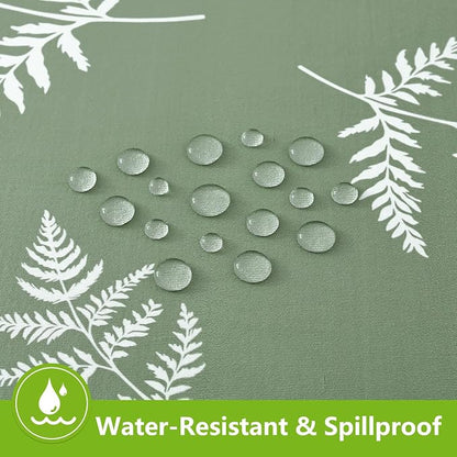 Smiry Spandex Fitted Tablecloth for 8 Foot Rectangle Tables, Washable Picnic Table Cover with Elastic, Stretch Reusable Table Cloth for Outdoor, Camping, Dining & Kitchen (Mint Leaf, 30"x96")