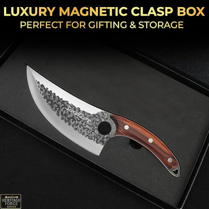 SliceElite Hand-Forged Viking Knife | Precision Boning & Meat-Cutting Tool with Gift Box | Professional Chef Knife for BBQ & Kitchen