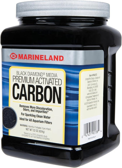 Marineland Black Diamond Premium Activated Carbon 22 Ounces, Filter Media for Aquariums