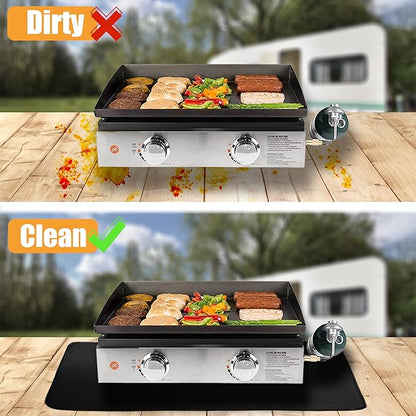 Heat Resistant Grill Mats for Outdoor Grill Compatible with Blackstone 17 & 22 Inch Griddle to Protect Your Prep Table and Outdoor Grill Table, Fire Proof & Water Proof & Oil Proof BBQ Mat