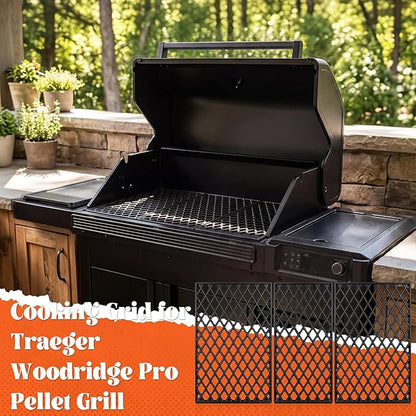 Grill Grate for Traeger Woodridge Pro Cast Iron Cooking Grid Woodridge Elite Replacement Parts Wood Pellet Smoker KIT0976