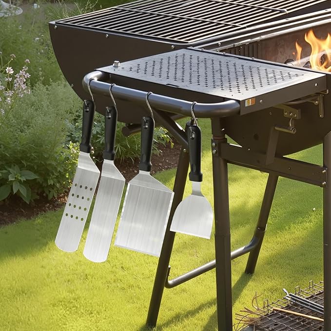 VEVOR 28PCS Griddle Accessories Kit, Flat Top Grill Accessory, Enlarged Spatula Gift Set, Stainless Steel Grilling Tools with Basting Cover, Tong, Burger Press, Carry Bag, for Outdoor BBQ Teppanyaki