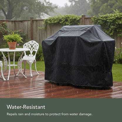 Covermates Classic Island Grill Cover - All-Weather Heavy Duty Outdoor BBQ Cover with Mesh Vents, Water-Resistant 12-Gauge Vinyl Protection for Large Island Grills, 110 Inch, Black