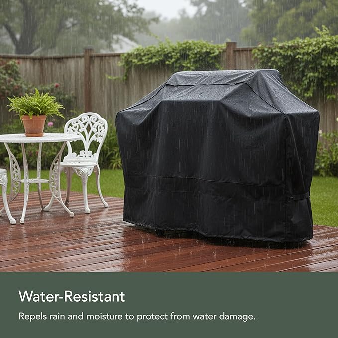 Covermates Classic Island Grill Cover - All-Weather Heavy Duty Outdoor BBQ Cover with Mesh Vents, Water-Resistant 12-Gauge Vinyl Protection for Large Island Grills, 74 Inch, Black