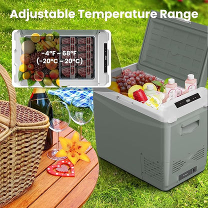 Alpicool GC50 Electric Cooler for Car Refrigerator 12 Volt Car Camping Fridge 48 Quart Portable Freezer for Truck SUV RV Van Camper, Boat Travel,-4~68°F