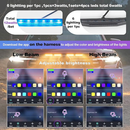 RGB Led Grills Light for 6th gen Toyota 4Runner Limited 2025 | 2027 2026 Grille Grill Lights Accessories