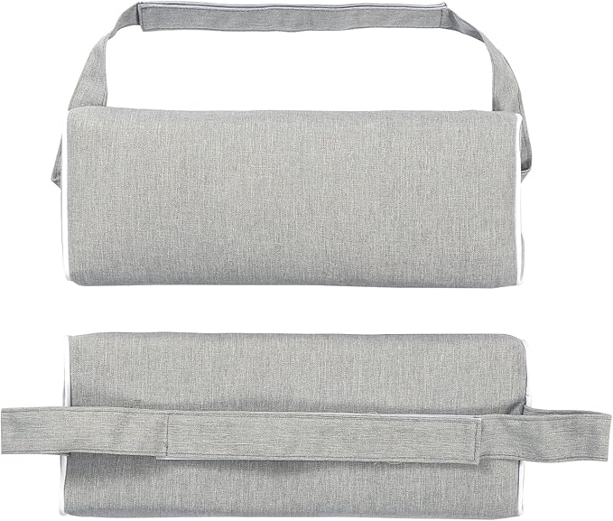 Enipate Outdoor Chaise Lounge Head Pillow, Pack of 2 Water Resistant Headrest Pillows with Elastic Band for Pool Patio Chairs