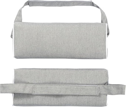 Enipate Outdoor Chaise Lounge Head Pillow, Pack of 2 Water Resistant Headrest Pillows with Elastic Band for Pool Patio Chairs