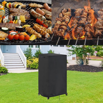 Smoker Cover Fit for Cuisinart 36” Vertical Propane Smoker | Waterproof Outdoor Smoker BBQ Smoker Grill Covers,Black (21" L x 21" W x 44" H)
