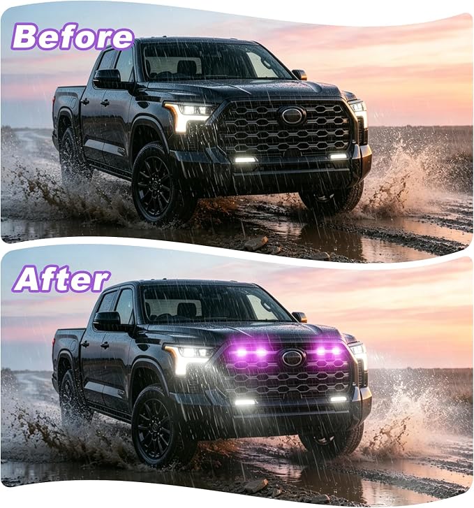 Led Grille Grill Lights for Tundra Platinum 1794 Edition 2022-2026 | RGB 3rd gen Grills raptor Light Toyota Tundra assembly accessories