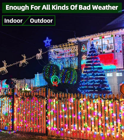 QUHUATU 750 LED 246FT Christmas Lights Outdoor, Super Long Waterproof Christmas String Lights with 8 Modes, Christmastree Lights with Timer Memory for Fence Garden Xmas Wedding Party Decor Multicolor