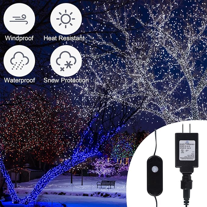 LJLNION Smart Color Changing Halloween Lights, 98.6FT 300 LED RGB String Lights with Remote & App Controlled, Music Sync Multiple Modes, Waterproof Indoor Outdoor Holiday Xmas Tree Party Decor