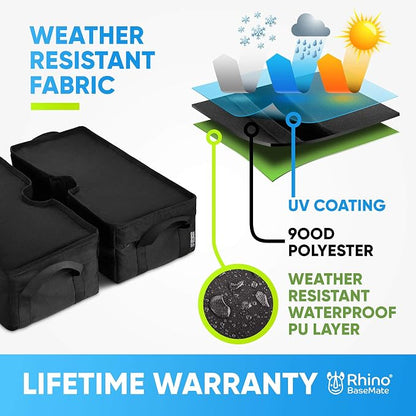 Rhino BaseMate 18" Umbrella Base Weight – Fits Offset, Cantilever & Outdoor Patio Umbrellas – Detachable Design – Black – Easy Setup