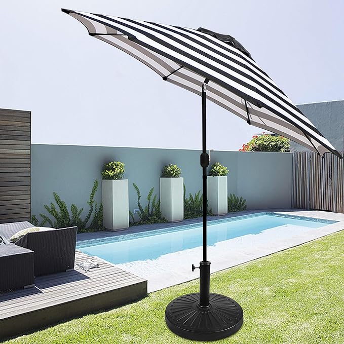 Blissun 22 lbs Patio Umbrella Base, Outdoor Umbrella Base, Market Umbrella Base Stand for Patio, Garden, Lawn, Black