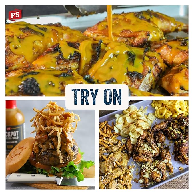 PS Seasoning Jackpot Carolina Gold Honey Mustard BBQ Sauce - Tangy and Sweet Marinade, Glaze, Baste, and Dip - All-Purpose Sauce Great for Pulled Pork, Ribs, BBQ Chicken, Wings, Pork Chops, and more