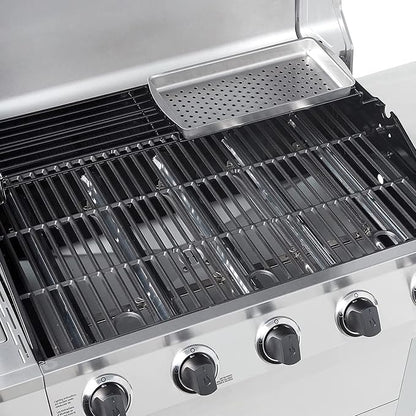 Grill Burner and Heat Plate for Charbroil Performance 5-Burner 463448021 | Grill Parts for Charbroil Grill Replacement Parts 463448021 463449021 463450022 463451022 463455021, Stainless Steel