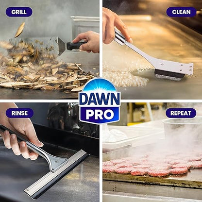Dawn PRO Hi-Temp Grill and Griddle Cleaner, Commercial Grade, Bulk Liquid Bottles + 1 Spray Nozzle, 32 oz (Case of 6)