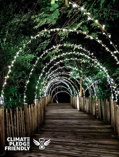 Cool White Christmas String Lights, 98FT 200 LED Fairy Lights Indoor | Up to 8 Sets, 8 Modes with Memory, Connectable, Transparent Wire, IP65 Waterproof Outdoor Decor for Classroom, dorm, Bedroom