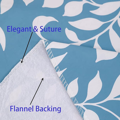 Walrus Heavy Duty Vinyl Tablecloth with Flannel Backing Waterproof Oil-Proof Plastic Table Cloth Stain-Resistant Wipeable Rectangle or Square Table Cover for Indoor and Outdoor (Branch, 60X84 Inch)